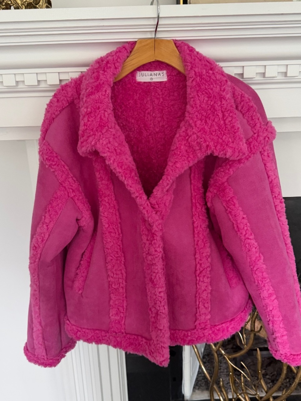 Fushia shearling Jacket